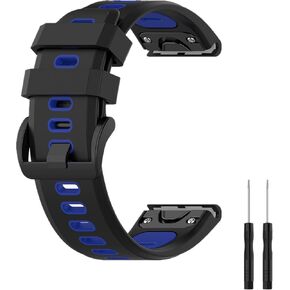 Muovrto Watch Band for Garmin Fenix 7X/ Fenix 6X/ Fenix 5X /Fenix 5X Plus, Waterproof Strap Quick Fit Band Silicone Replacement Band for Garmin Fenix 3/3 HR