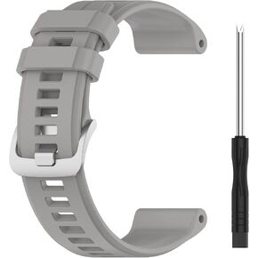 Replacement Watch Band Compatible with Garmin Forerunner 955/945/935, Adjustable Classic Silicone Strap with Removal Tool, for Garmin Approach S60/Descent G1