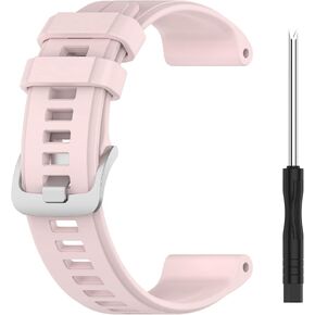 Replacement Watch Band Compatible with Garmin Forerunner 955/945/935, Adjustable Classic Silicone Strap with Removal Tool, for Garmin Approach S60/Descent G1