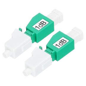 MECCANIXITY 1dB LC Fiber Attenuator, LC/APC SM Single Mode Fixed Fiber Optic Attenuator Male to Female for Fiber Optic Transmission Pack of 2
