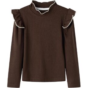 Mud Kingdom Cute Little Girls Comfort Rib Knit Sweater Mock Neck