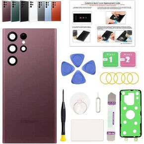 GREEN FUSION Back Cover Replacement for Galaxy S22 Ultra Series (Phantom Black)