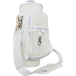MLKSI Cup Holder with Strap for Stanley 40oz Cup, Water Bottle Holder with Strap with Adjustable Shoulder Strap for Stanley Tumbler Accessories(Black)