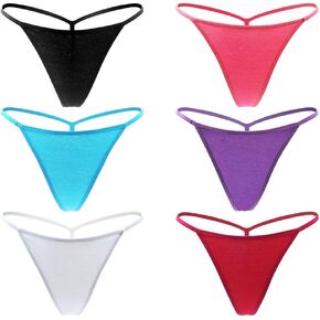 Closecret Cotton G-string, Women Panties Simple Thongs Lightweight Multi-Pack G-string&T-back in Saudi Arabia