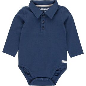 RUGGEDBUTTS® Baby/Toddler Boys Henley Raglan Long Sleeve Baseball Tee Bodysuit Knit One-Piece