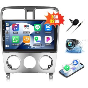 2G+32G Car Radio for Subaru Forester 2002-2008 with Wireless CarPlay Android Auto 9" Touchscreen Head Unit Android 13 Car Stereo with AHD Backup Camera GPS Navigation Bluetooth FM WiFi in Saudi Arabia