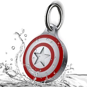 Hualele IPX8 Waterproof AirTag Keychain for Apple Airtags, Aluminum Metal Case, Shockproof, Dustproof, Anti-Scratch, for Wallet, Luggage, Pets, Grey
