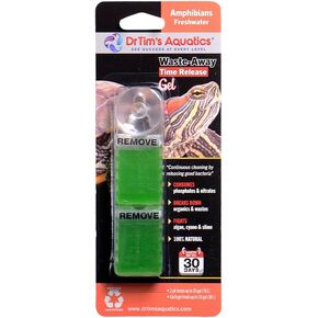 DrTim's Aquatics Freshwater Waste-Away Time Release Leave-in Gel–Natural Cleaner for Turtle Aquariums - Solution Dissolving & Cleaning Organic Sludge Waste Medium Single Pack Treats 50 gal
