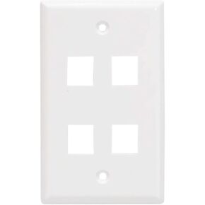 10-Pack 2-Port Keystone Jack Wall Plate