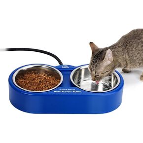 وعاء ماء ساخن للكلاب والقطط، وعاء قطط ساخن في الهواء الطلق مع وعاء مزدوج، لا مزيد من الطعام والماء المجمد، وعاء كبير ساخن للحيوانات الأليفة للكلاب الخارجية، القطط الوحشية، الدجاج، الطيور، 27 أونصة لكل منها in Kuwait