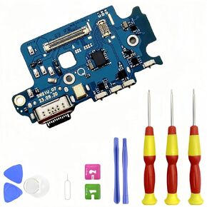 Galaxy S24 USB Charging Port Flex Cable Replacement for Samsung S24 Charger Port Flex Cable Repair Part Type C Charger Dock Board Flex Cable Connector with Tools SM-S921U US Version