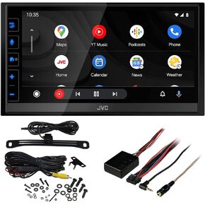 JVC KW-M780BT 6.8" Digital Media Receiver, Compatible with Apple CarPlay/Android Auto with Back Up Camera and Steering Wheel Interface