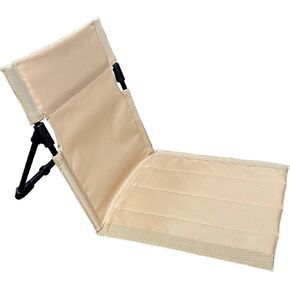 Foldable Pool Chair - Portable Flip Seat Chairs for Poolside Beach Camping Picnic Tailgate - Folding Pool Chairs for Edge of Pool - Back Support Easy to Carry - Beige