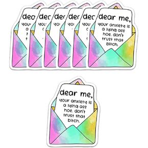 6 PCS Sensory Stickers Dark Blue Heart Cute Vinyl Waterproof Stickers for Laptop Computer Water Bottle Gifts for Romantic Please Hesitate to Reach Out to Me Decals