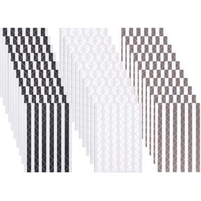 Photo Corner Stickers 3060 Pieces Self Adhesive Photo Mounting Corner Stickers 30 Sheets for Scrapbook Photo Albums DIY Craft (White, Black, Brown)