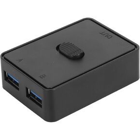 USB 3.0 Switch Selector, Bi Directional USB Switch, 2 in 1 Out or 1 in 2 Out USB KVM Switch for PCs Mouse Keyboard Printer Scanner
