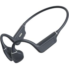 Swim One Bone Conduction Headphones - Open Ear Bluetooth Headphones & 32GB MP3 Player, IP68 Waterproof, Secure Fit for Workouts, Running and Swimming, 33ft Bluetooth, Built-in Microphone (Black)