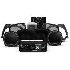 Rockford Fosgate HD9813SG-STAGE3 Digital Media Receiver, Four Speakers & Amplifier Kit for 1998-2013 Harley-Davidson Street Glide