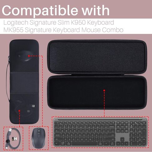 Hard Case Compatible with Logitech Slim K950 MK955 Signature Slim Wireless Keyboard and Mouse Combo in Saudi Arabia