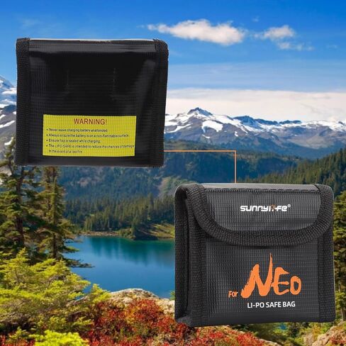 NEO Battery Safe Bag Fireproof Explosion-proof Battery Container Bag for DJI Neo Batteries Protection Storage Case Safe Pouch for DJI Neo Battery Accessories for 3 Batteries in Kuwait