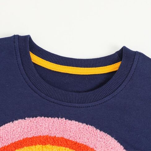 HOMAGIC2WE Girls Sweatshirt Toddler Long Sleeve Crewneck Casual Pullover Cotton Fall Winter Adorable Soft Tops in Kuwait