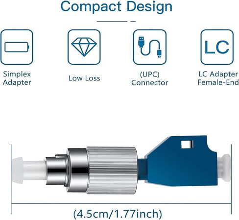 8 Pack FC Male to LC Female Adapter Fiber Optic Connector Visual Fault Locator Fiber Adapter for Fiber Tester Single Mode 9/125um Optical Adapter in Saudi Arabia