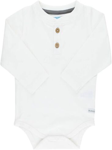 RUGGEDBUTTS Baby Boys Henley Raglan - Baseball Tee Bodysuit | 55% Cotton 45% Polyester, Long Sleeve, Nickel-Free Snaps, Lightweight Fabric, Machine Wash Cold, Infant Male in Saudi Arabia