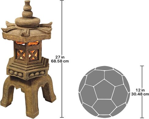 Design Toscano Golden Wen Chang Asian Pagoda Tower Statue in Saudi Arabia
