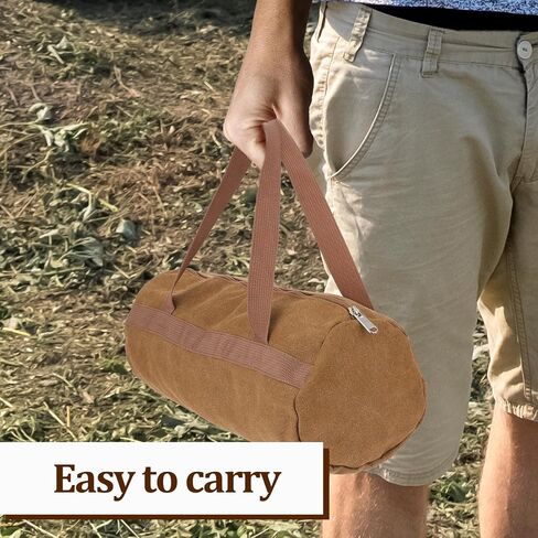 Tent Stakes Bag, Tent Stake Bag-Double Layer Thickened, Double Layer Tent Pole Pegs Storage Bag, Camping Tool Storage Bag, Tent Pole Pegs Bag, Tool Bags for Men Canvas Tool Storage Kit Bag with Zipper in Saudi Arabia