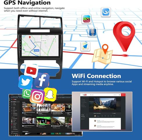 2G + 64G لعام 2006 2007 دودج تشارجر ماغنوم راديو السيارة ستيريو مع CarPlay اللاسلكي Android Auto 9 بوصة تعمل باللمس راديو Android 13 ستيريو السيارة مع بلوتوث WiFi FM GPS وحدة رأس الكاميرا الاحتياطية in Saudi Arabia
