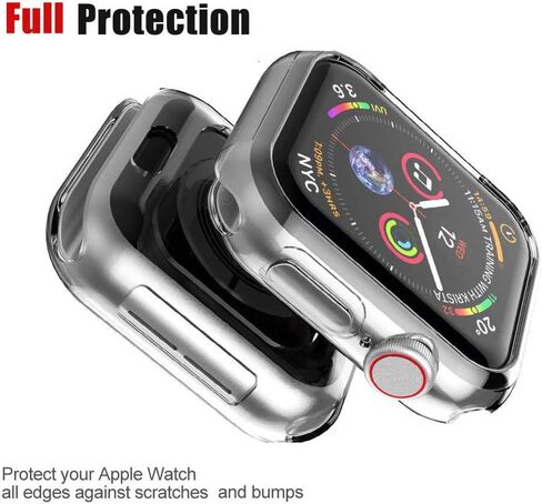 for Apple Watch 38mm Case, iWatch Slim Soft TPU Bumper Case Transparent Shockproof Protective Cover Replacement for Apple Watch Series 3 Series 2, Crystal Clear in Saudi Arabia