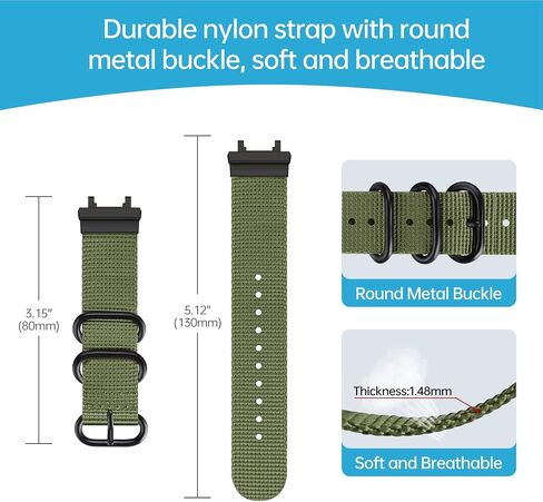 Replacement Wrist Band Nylon Strap Compatible with Amazfit T-Rex 2 Smartwatch(2022 Released) in Saudi Arabia
