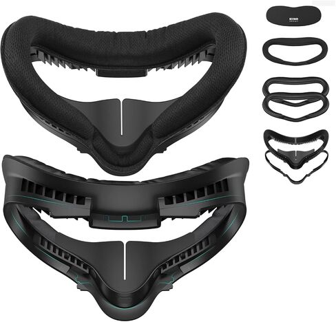 KIWI design Face Cushion Pad Compatible with Quest 2 Accessories (Upgraded Version), Fitness Facial Interface Foam Replacement, with Glasses Spacer and Lens Protector, Air-Circulation Design in Kuwait