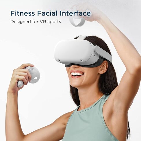 KIWI design Face Cushion Pad Compatible with Quest 2 Accessories (Upgraded Version), Fitness Facial Interface Foam Replacement, with Glasses Spacer and Lens Protector, Air-Circulation Design in Kuwait