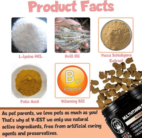 Cat Supplements - Lysine for Cats - Cat Supplements & Vitamins- Cat Immune Support, Digestive Support - Sneezing Relief - Lysine Cat Treats - Cat Vitamins for Indoor Cats - Cat Health Supplies in Saudi Arabia