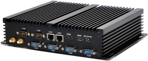 Fanless Mini Desktop Computer PC W-11 Pro, Intel i5 4th Gen. 1.6GHz-2.6GHz CPU, 8GB RAM 256GB SSD, 6xCOM RS232 4xUSB 3.0 2xNICs 2xHD Metal Case in Saudi Arabia