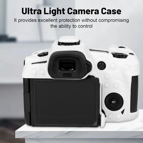 Easy Hood Camera Case for Canon EOS R5C Mirrorless Camera, Anti-Scratch Soft Silicone Rubber Case Protective Body Housing Protector Skin Cover-Black in Kuwait