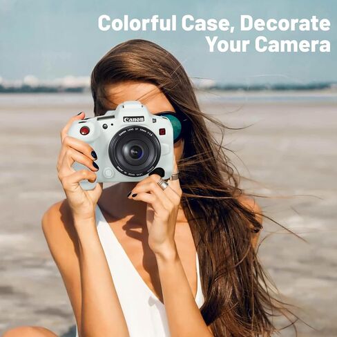 Easy Hood Camera Case for Canon EOS R5C Mirrorless Camera, Anti-Scratch Soft Silicone Rubber Case Protective Body Housing Protector Skin Cover-Black in Kuwait