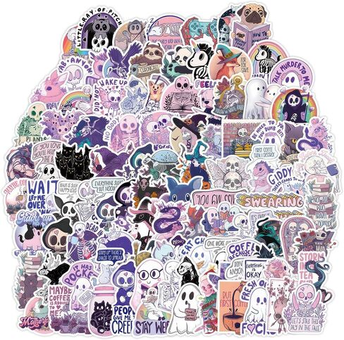 100 Pcs Lavender Stickers Aesthetic Stickers for Kids Girls Teens Funny Stickers Water Bottle Stickers Flower Stickers Purple Stickers Aesthetic in Saudi Arabia