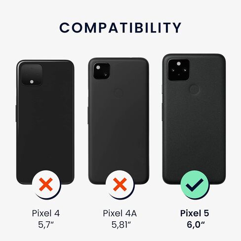 kwmobile Case Compatible with Google Pixel 5 Case - TPU Silicone Phone Cover with Soft Finish - White Matte in Saudi Arabia