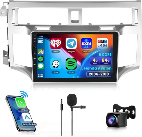 8 CORE 4G+64G Car Radio Stereo for Toyota Avalon 2006-2010 with Wireless CarPlay Android Auto, 9 Inch 1280 * 720P IPS Touch Screen Head Unit Android 13 GPS WiFi Bluetooth 32-Band DSP SWC HD Camera in Saudi Arabia