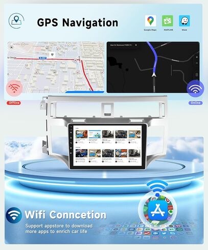 8 CORE 4G+64G Car Radio Stereo for Toyota Avalon 2006-2010 with Wireless CarPlay Android Auto, 9 Inch 1280 * 720P IPS Touch Screen Head Unit Android 13 GPS WiFi Bluetooth 32-Band DSP SWC HD Camera in Saudi Arabia