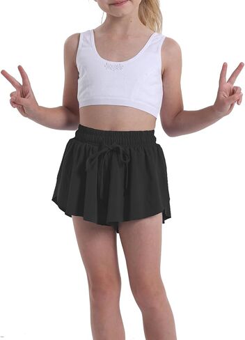3 Pack Butterfly Flowy Shorts Skirts for Girls Tennis Cheer Stuff Athletic Preppy Running Sports Skirt for Teen Girls in Kuwait