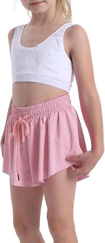 3 Pack Butterfly Flowy Shorts Skirts for Girls Tennis Cheer Stuff Athletic Preppy Running Sports Skirt for Teen Girls in Kuwait