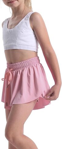 3 Pack Butterfly Flowy Shorts Skirts for Girls Tennis Cheer Stuff Athletic Preppy Running Sports Skirt for Teen Girls in Kuwait