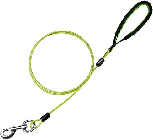 Dog Leash Heavy Duty,5FT Chew Proof Metal Leash for Small Medium Large Dogs, Puppy Training Leash with Comfortable Padded Handle and Reflective,Strong Anti Bite Dog Leash in Kuwait