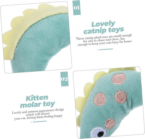 3Pcs Interactive Catnip Plush Toy for Cats - Cat Chew Toy, Cat Exercise Toy, Catnip Filled, Cat Biting and Playing Toy, Cat Care and Teasing Toy for Indoor Cats in Kuwait