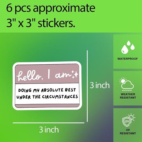 6 PCS Sensory Stickers Dark Blue Heart Cute Vinyl Waterproof Stickers for Laptop Computer Water Bottle Gifts for Romantic Please Hesitate to Reach Out to Me Decals in Saudi Arabia