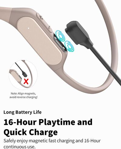 TOZO OpenReal Open Ear Headphones Bluetooth 5.3 Air Conduction Wireless Headphones Sport Earbuds with Premium Sound, Dual-Mic Call Noise Reduction Earphones with Hair Band for Running Champagne in Saudi Arabia