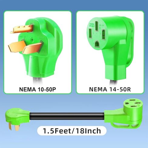 NEMA 10-30P to 14-50R EV Charger Adapter Cord 4 Prong 30 Amp Dryer to 4 Prong 50 Amp EV Conversion Adapter for Level 2 EV Charging in Saudi Arabia